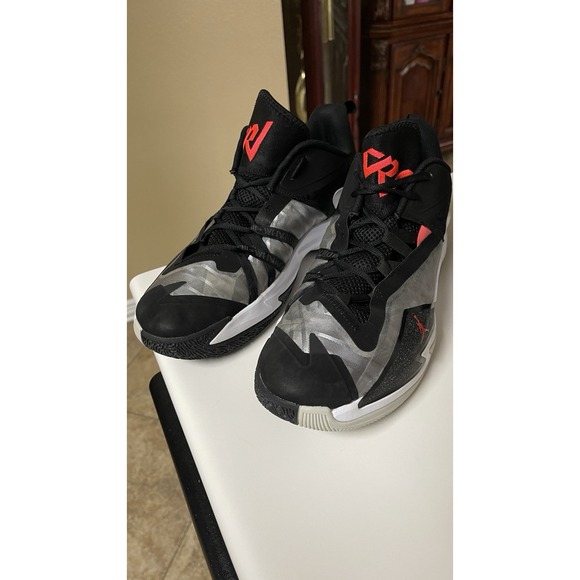 Jordan One Take 3 Black Grey Fog DC7701 001 Black/Red Basketball Sneakers‎ Sz 13 - Picture 2 of 8